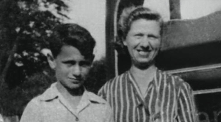 Steven Berkoff as a child with his mother