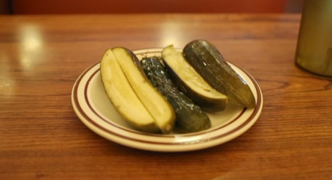 Pickles in a plate